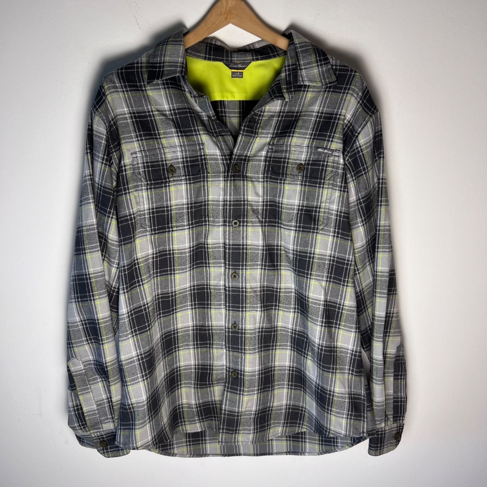 Eddie Bauer Men's Button Down Flannel Shirt - Size Large - Long-Sleeved